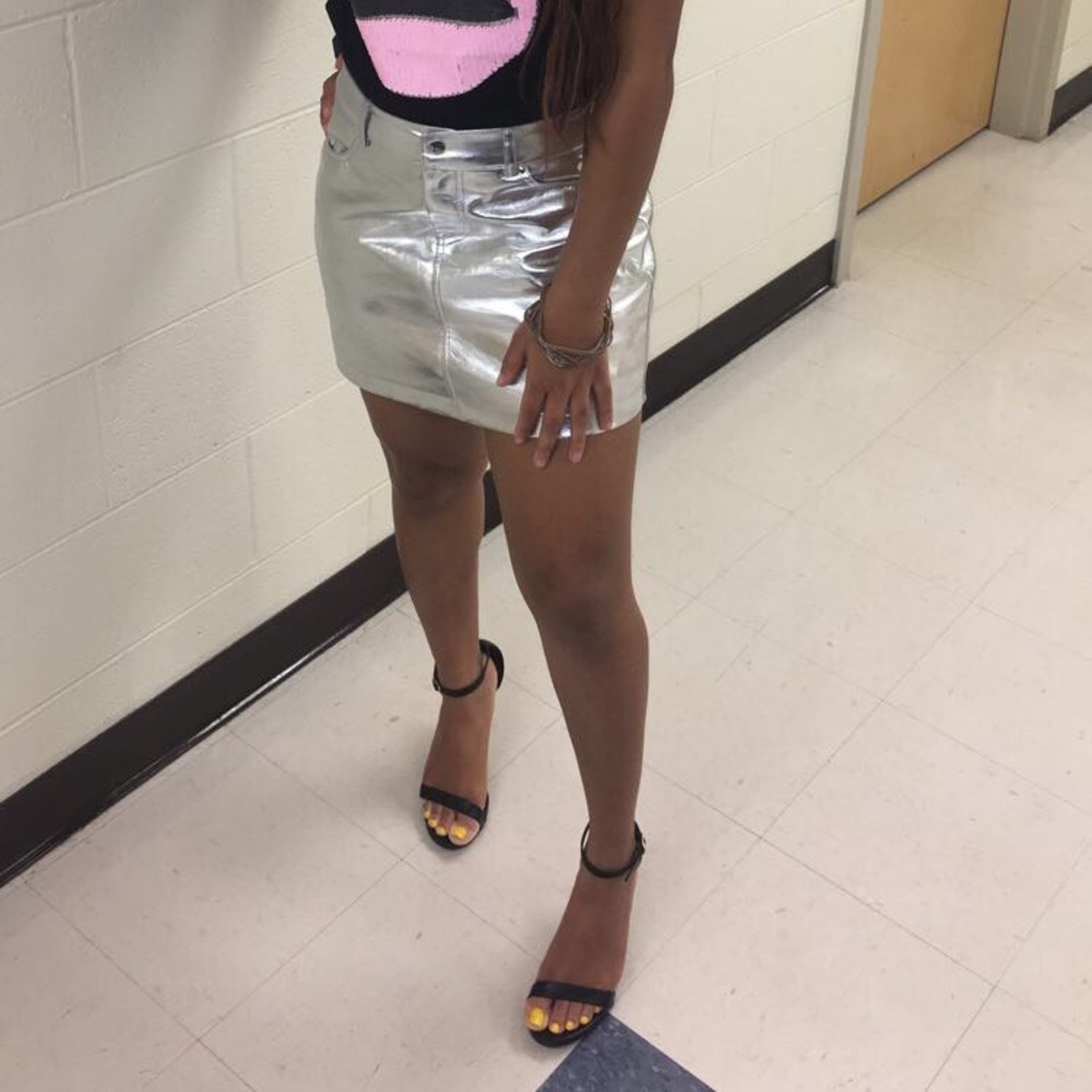 Forever 21 Metallic Skirt